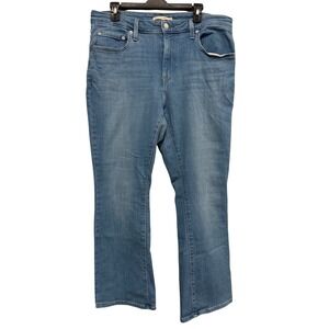 Levis 725 High‎ Rise Bootcut Jeans Womens 33 Medium Wash Blue Denim